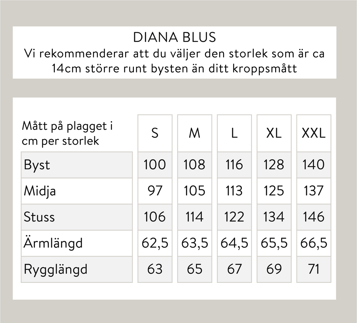 Diana-pusero - Beige