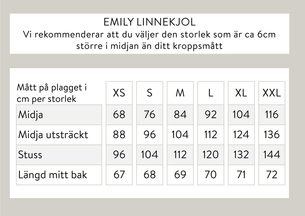 Emily linnekjol - Svart