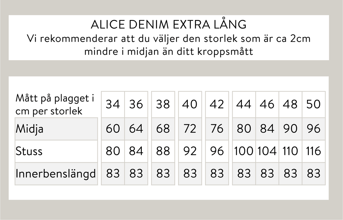 Alice farkut erikoispitkät - tummansininen