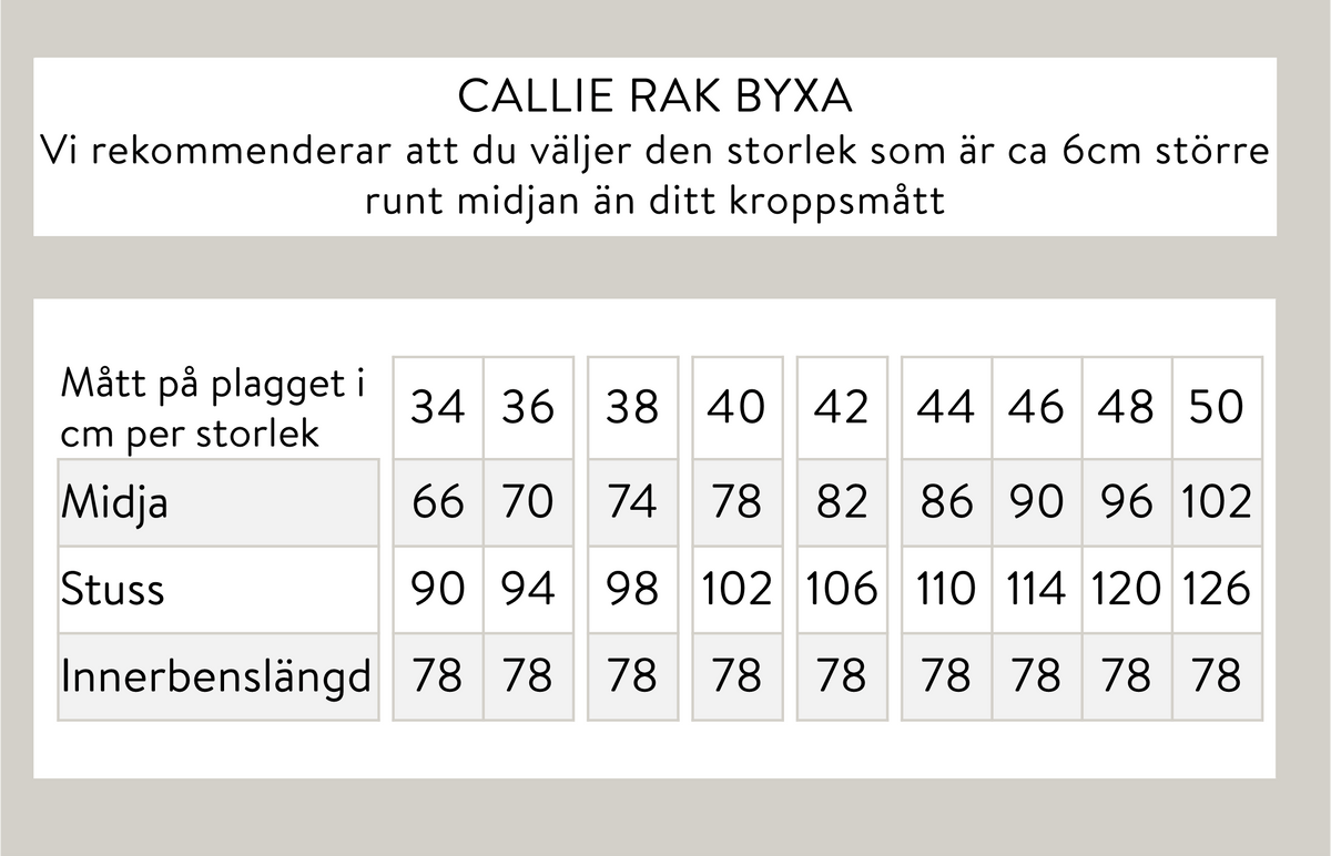 Callie rak byxa - Svart