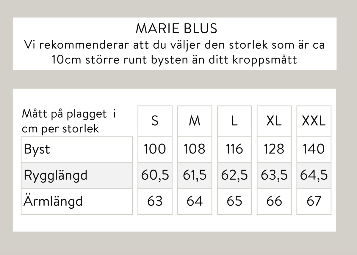Marie blus - Svart