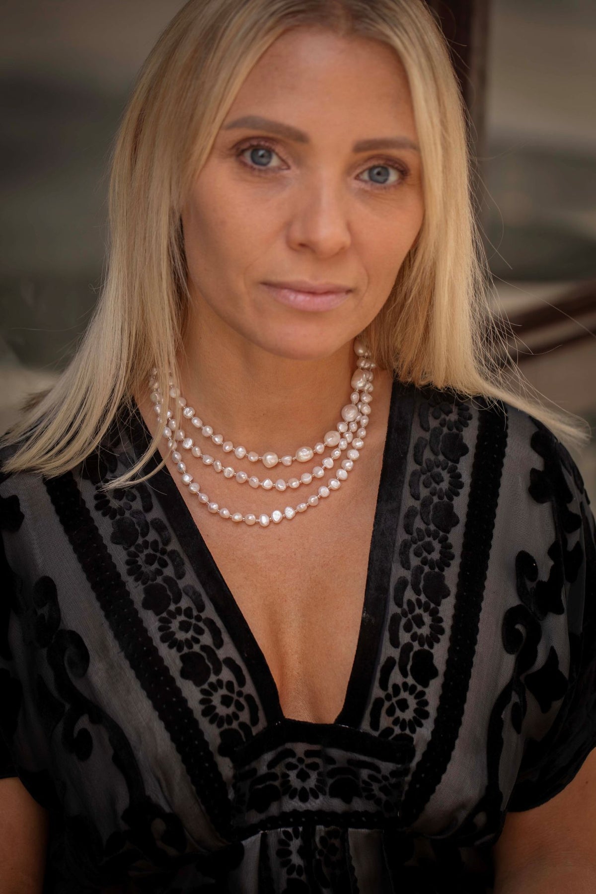 Annie Long Halsband Vit - Vit