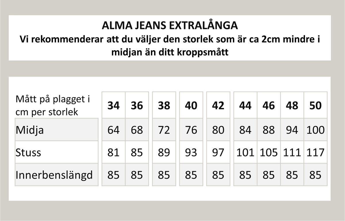 Alma denim extralång - Mörkblå