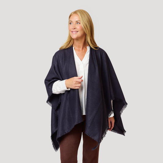 Frida-poncho – Tummansininen