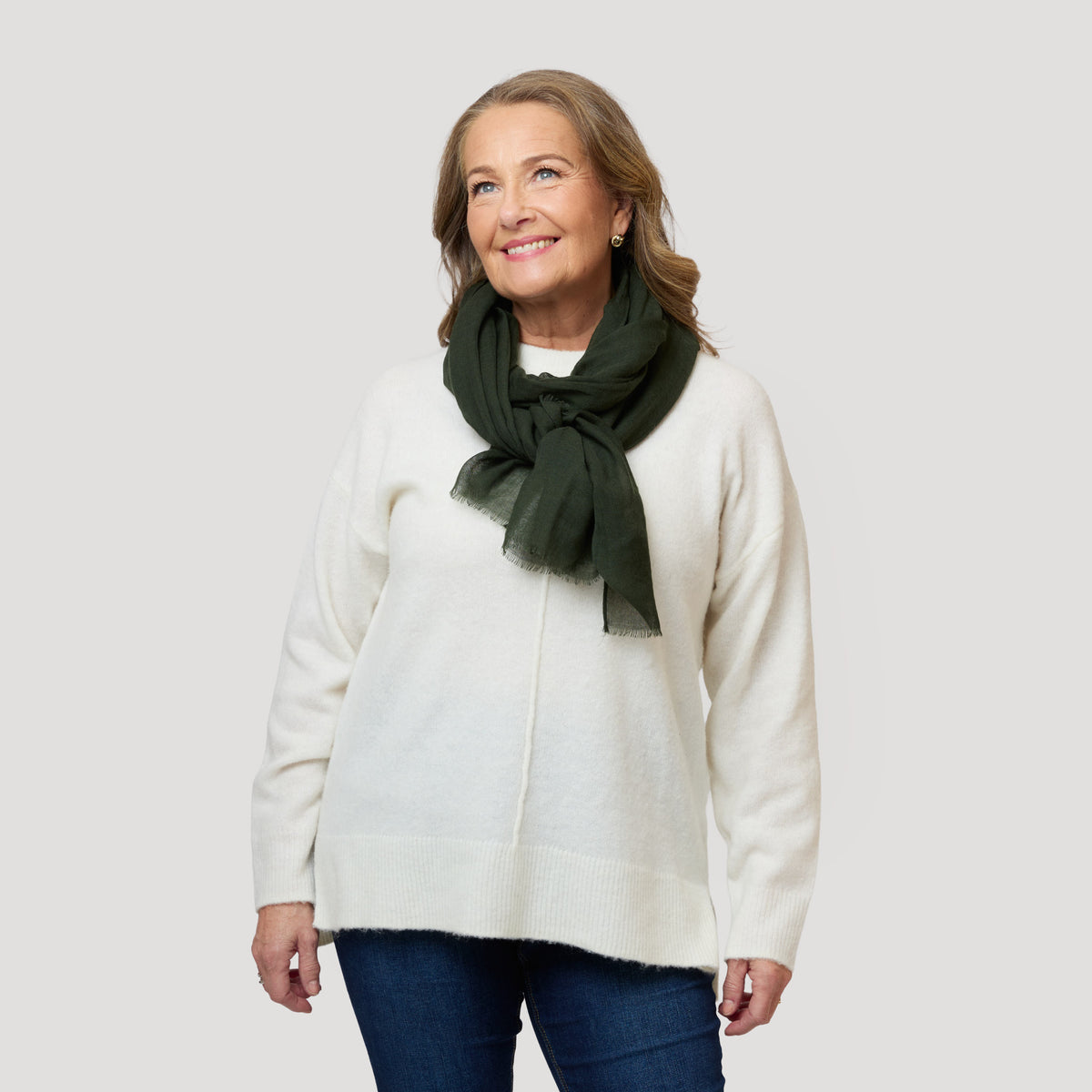 Lina sjal - Grön