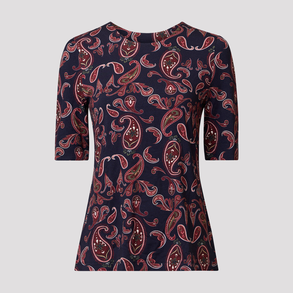 Linda-toppi - Tummansininen paisley-kuvio