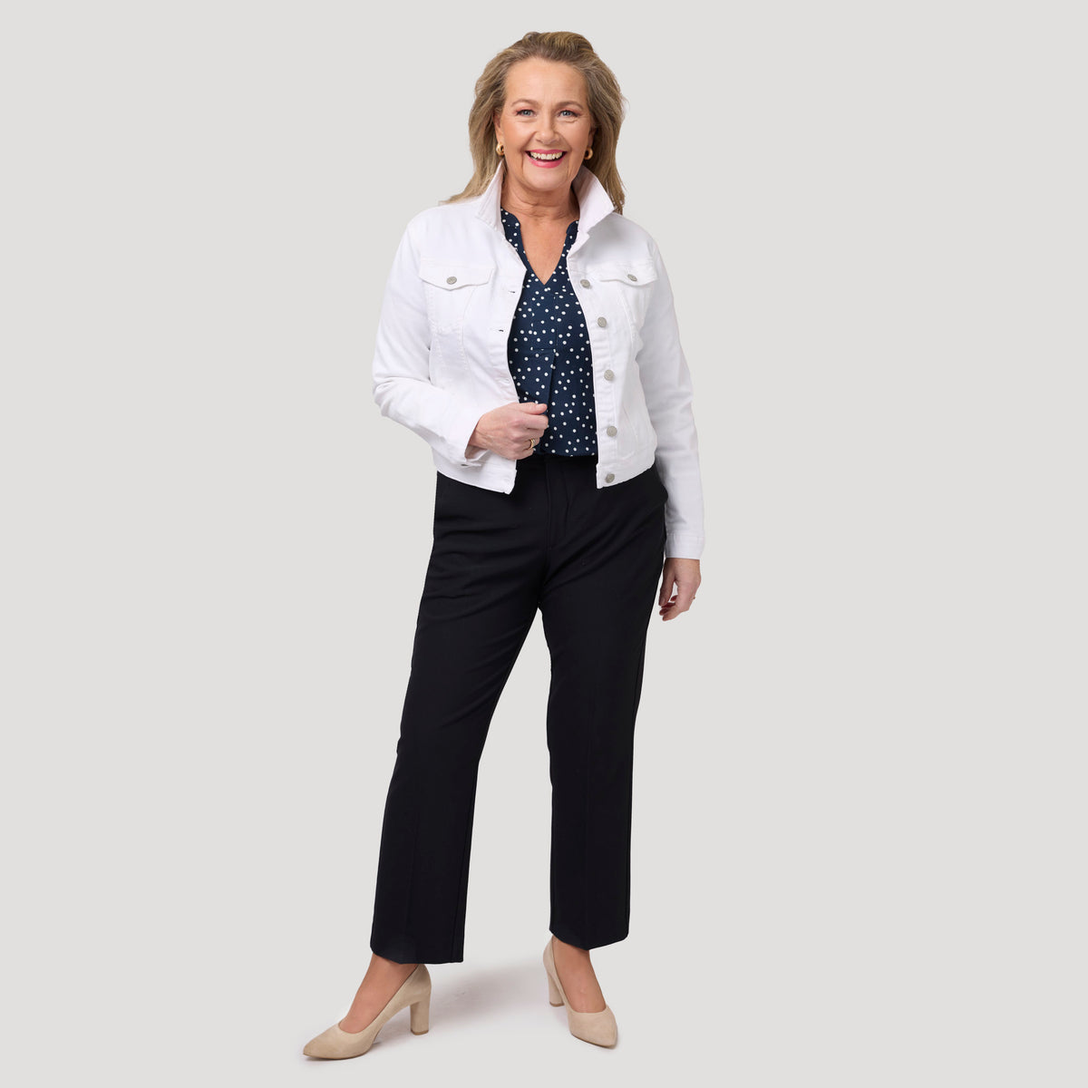 Monica farkkutakki - valkoinen