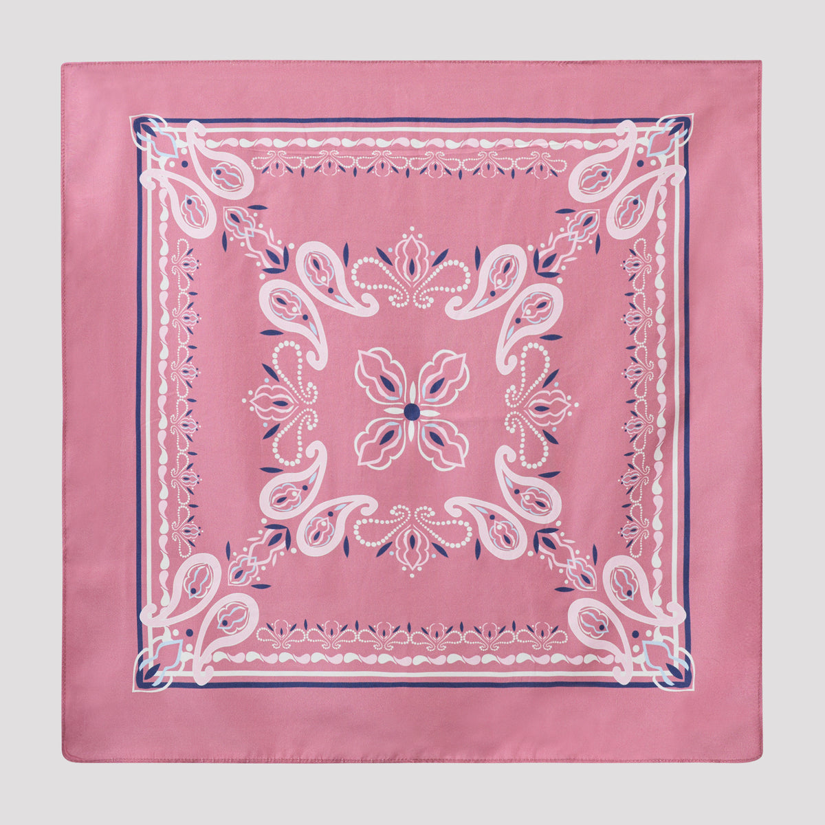 Saga-silkkihuivi - Vaaleanpunainen paisley