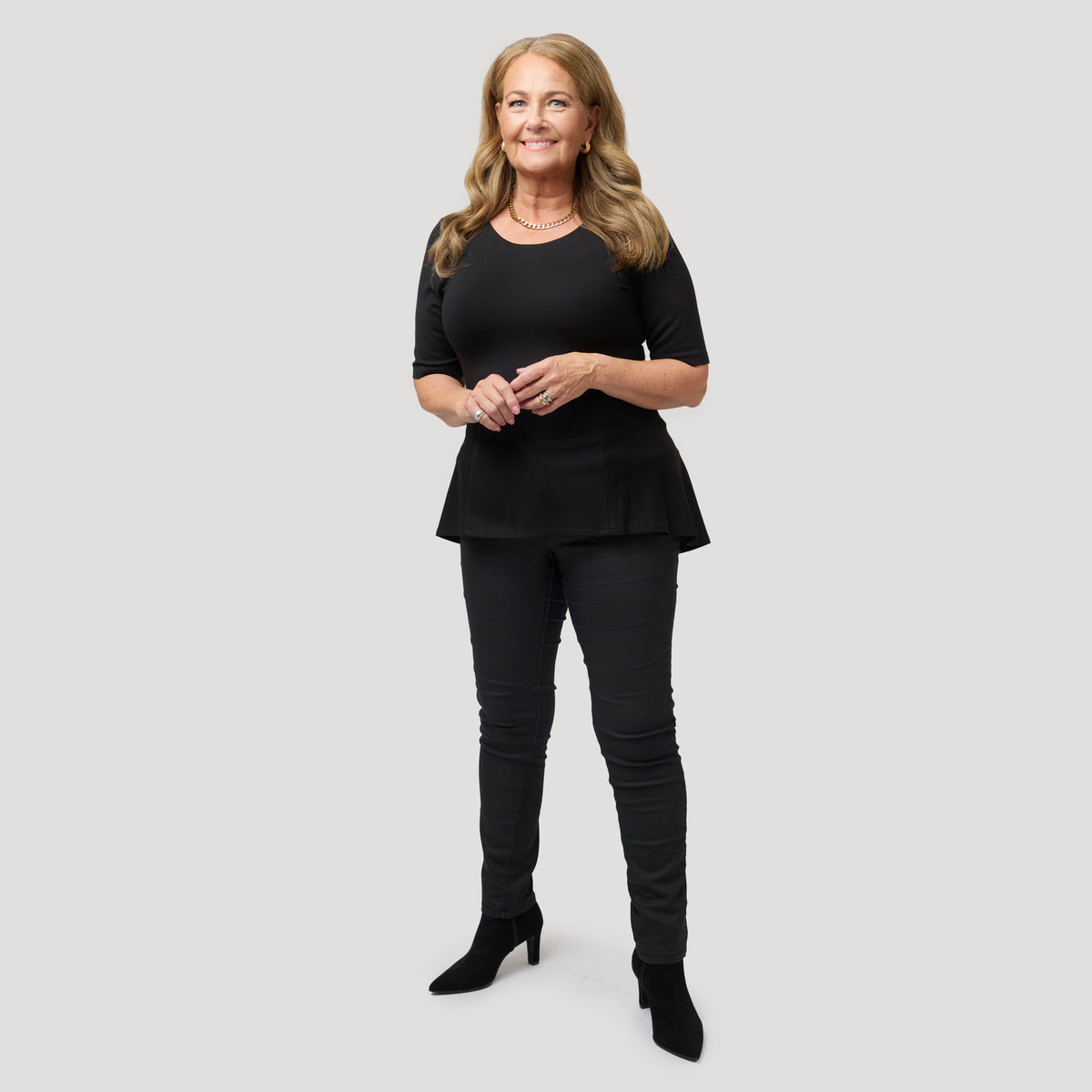 Jenna peplumtopp - Svart