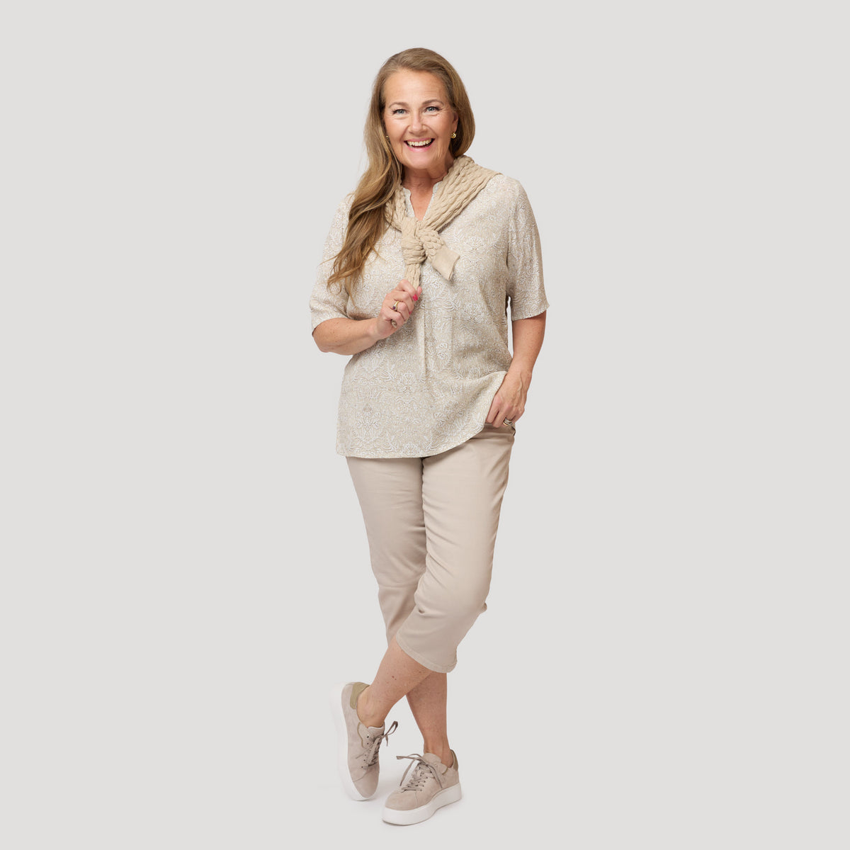 Elvira blus - Ljusbeige