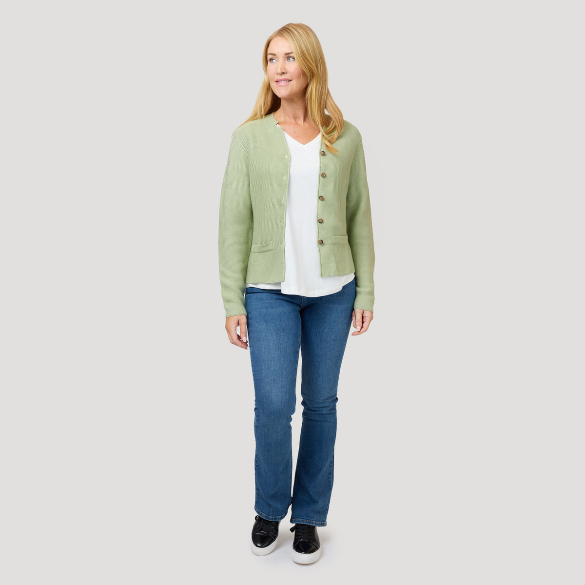 Francine cardigan - Ljusgrön