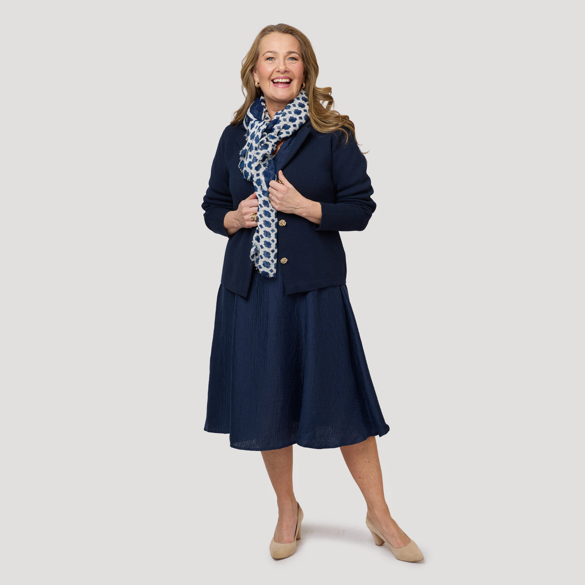 Sally-huivi - Tummansininen