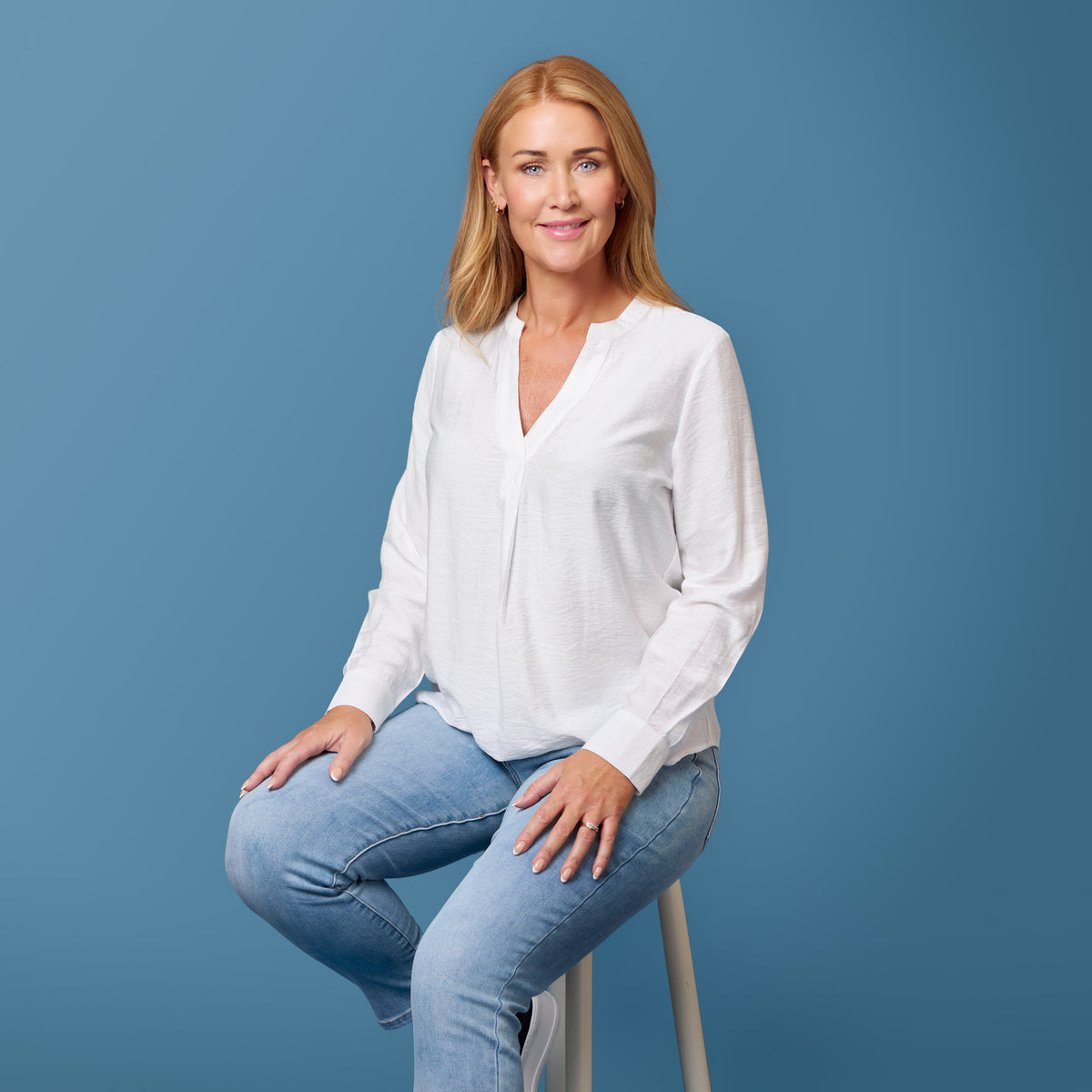 Lizette pusero - luonnonvalkoinen