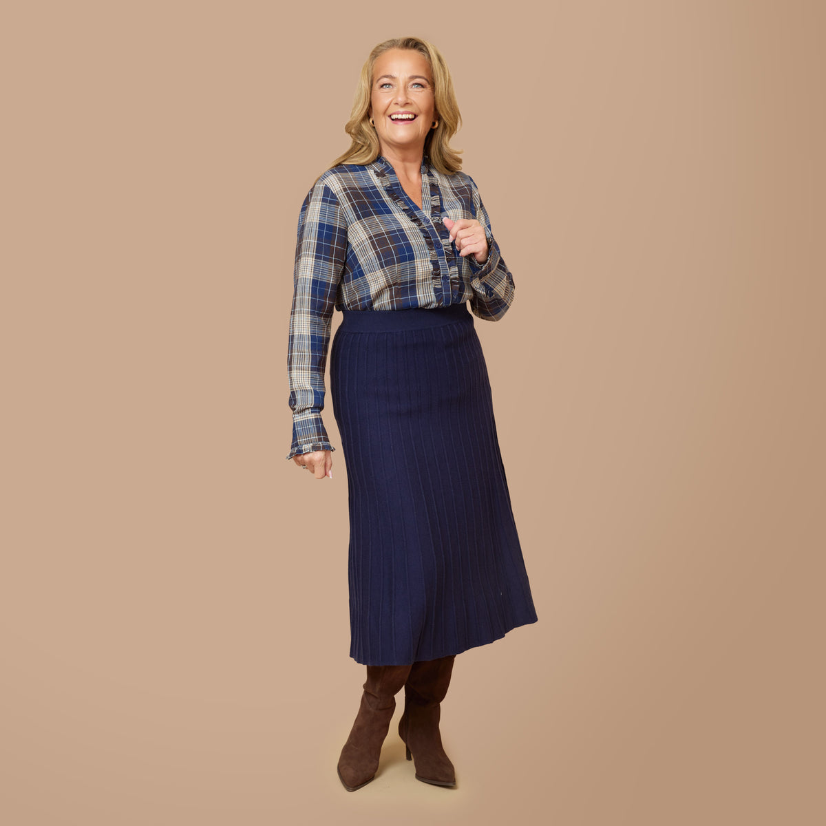 Tina-hame - Tummansininen