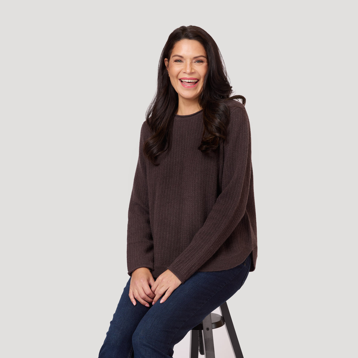 Rachel tröja - Mörkbrun