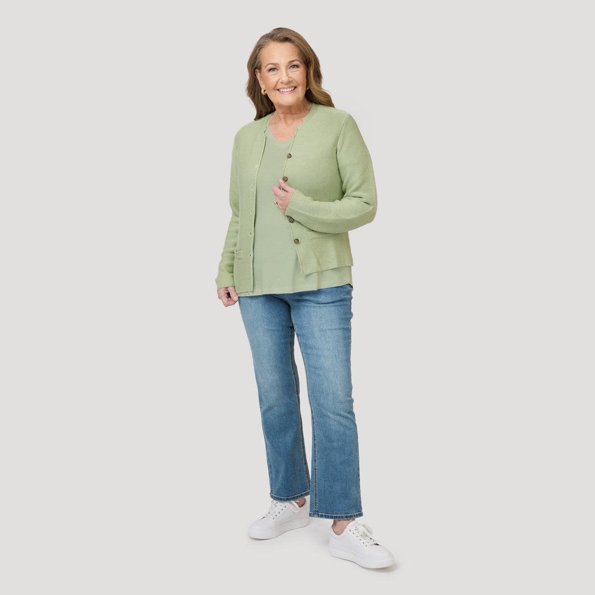 Francine cardigan - Ljusgrön