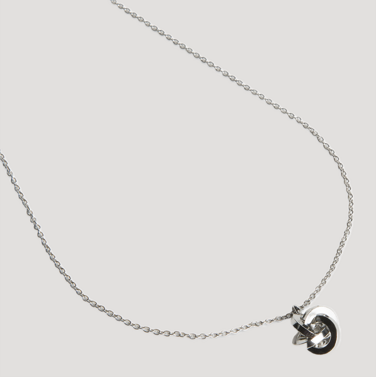 Knot Halsband 45 cm - Silver