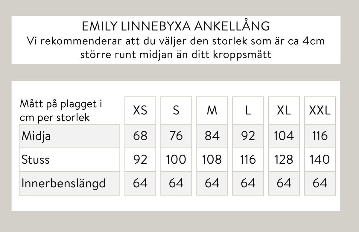 Emily pellavahousut nilkkapituiset - valkoinen