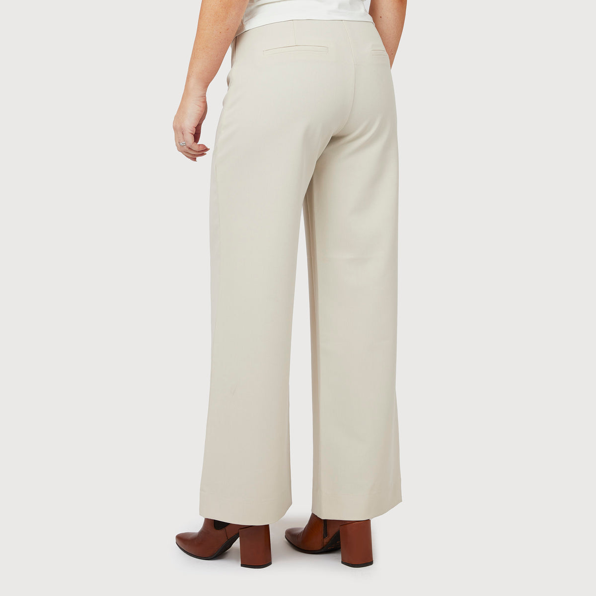 Callie leveät housut - vaaleanbeige