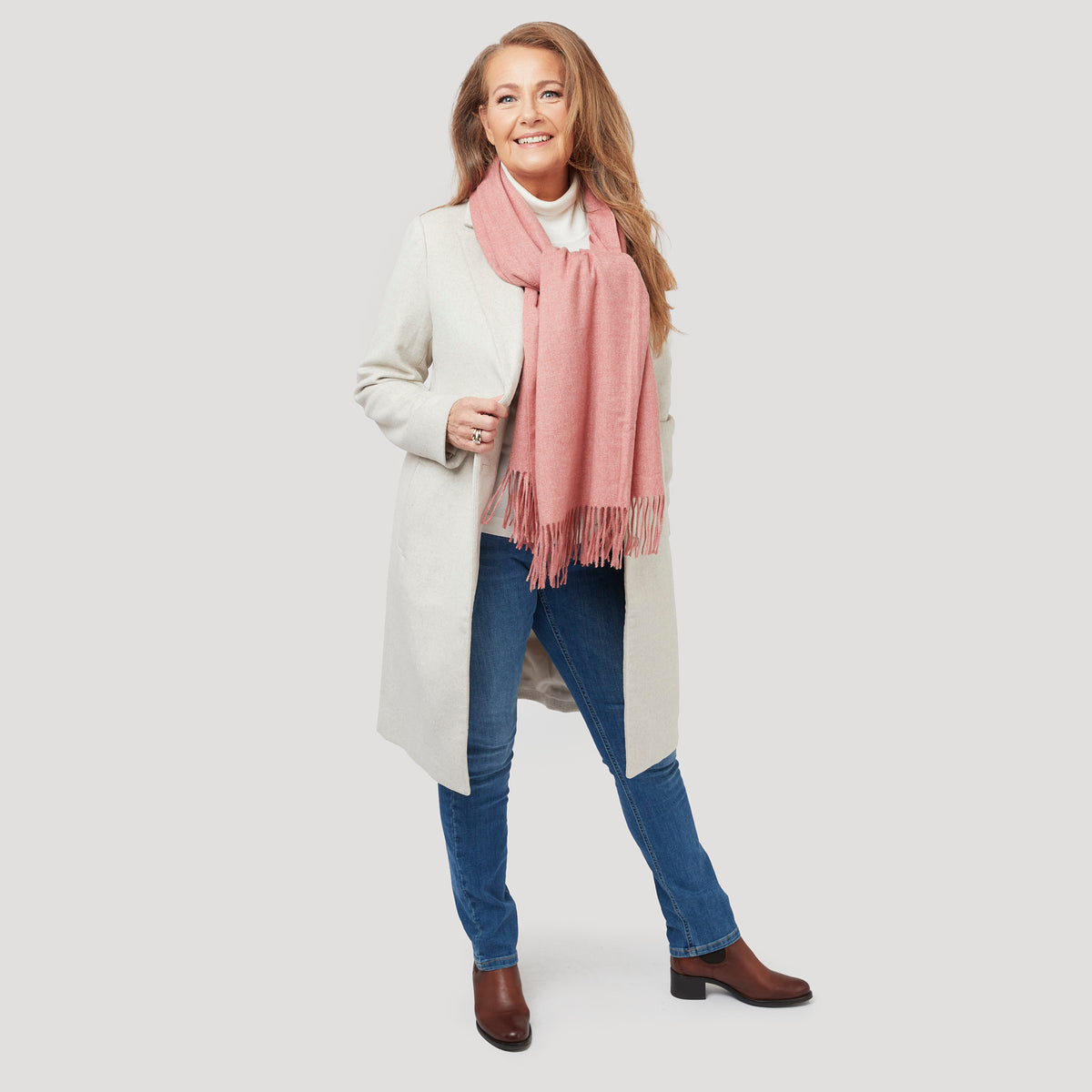 Julia kaulahuivi - vaaleanpunainen